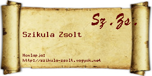 Szikula Zsolt névjegykártya